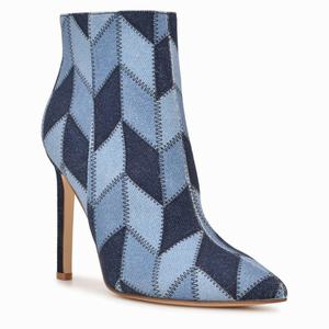 Nine West Tennon Dress Ankle Boots - Blue - Ireland (SH5726194)